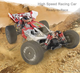 Скоростная багги на р/у WLtoys 144001 60 км/ч 1:14: алюминиевое шасси, 4WD, масляные амортизаторы, полный привод - изображение 3