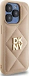 Etui plecki DKNY Quilted Stack Logo do Apple iPhone 15 Pro Beige (DKHCP15LPQDSLE) - obraz 4