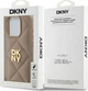 Etui plecki DKNY Quilted Stack Logo do Apple iPhone 15 Pro Beige (DKHCP15LPQDSLE) - obraz 8
