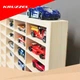 Деревянная полка-органайзер Kruzzel для игрушечных машинок Hot Wheels, фигурок и коллекций на 54 ячеек 60 x 40 см (21998) - изображение 2