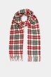 Чоловічий білий картатий вовняний шарф CHECK TWILL SCARF Gant OS 9920165 - изображение 1