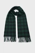 Чоловічий зелений картатий вовняний шарф CHECK WOVEN SCARF Gant OS 9920212 - изображение 1