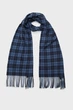 Чоловічий темно-синій картатий вовняний шарф CHECK WOVEN SCARF Gant OS 9920212 - изображение 1