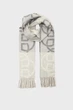 Жіночий сірий шарф з візерунком MONOGRAM WOOL SCARF Gant OS 4920256 - зображення 1