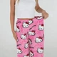 Штаны пижамные плюшевые Hello Kitty розового цвета, теплые домашние штаны Хэллоу Китти, XS-S - изображение 4