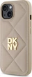 Etui plecki DKNY Quilted Stack Logo do Apple iPhone 15 Beige (DKHCP15SPQDSLE) - obraz 2