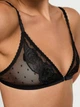 Комплект Victoria's Secret Sheer Rose Dot Triangle Bralette & Flutter Panty Set - M - Черный - изображение 4