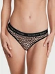 Бавовняні трусики тонг Victoria's Secret Logo Cotton Thong Panty - L - Леопардовий - зображення 1