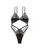 Боди Victoria's Secret Lace Triangle Chain Shine Strap Teddy - M - Черный - изображение 4