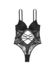 Боди Виктория Сикрет с двойным пуш-ап Bombshell Fishnet Floral Teddy - S - Черный - изображение 4