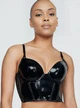 Бюстье корсет Midnight Affair Faux Patent Leather Push-Up - 32C - Черный - изображение 2
