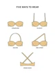 Комплект білизни Вікторія Сикрет Lightly Lined Smooth Strapless Bra + Thong Panty - 32B - S - Бежевий - зображення 7