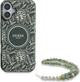 Панель Guess IML Flowers Allover Electro With Pearl Strap MagSafe для Apple iPhone 16 Plus Green (GUHMP16MHCPOFPA) - зображення 2
