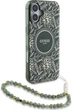 Панель Guess IML Flowers Allover Electro With Pearl Strap MagSafe для Apple iPhone 16 Plus Green (GUHMP16MHCPOFPA) - зображення 3