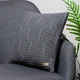 Наволочка вязаная Home Line Tonk Line Косы Графитовая 40х40 см (193267 HL) - изображение 2