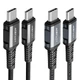 Кабель ACEFAST C1-03 Type-C to Type-C 3A, 1.2m, nylon, aluminum connectors, Black - изображение 4