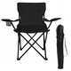 Розкладний туристичний стілець зі спинкою та підстаканником Camping Quad Chair HX 001 навантаження до 120 кг, 80×50×50 см, тканина Оксфорд 600D + ПВХ покриття, Чорний - зображення 6