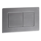 Панель змиву Koer KT-0612-07 240x160x10mm з нержавіючої сталі, кнопка квадр. (колір графіт) (KR6122) - зображення 1