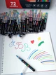Набір акрилових маркерів DMX-2025A-72, форма наконечника brush tip, 72 кольори, в коробці - изображение 2