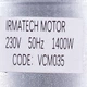Двигун для пилососа VCM035 IRMATECH MOTOR D=130/84 mm H=34/109 mm 1400 W 230 V - зображення 2