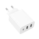 Зарядний блок живлення 2xUSB+Type-C BOROFONE BA105A Stellar 15 W 5 V 3 A білий - зображення 4