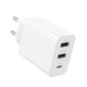 Зарядний блок живлення 2xUSB+Type-C BOROFONE BA105A Stellar 15 W 5 V 3 A білий - зображення 3