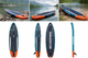 Надувна дошка для SUP LAGO 350 см 300 л 180 кг комплект аксесуарів сіра - изображение 2