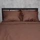 Комплект постільної білизни Moon&Star Satin Stripe Latte Brown King Size 220x240 наволочки 2х40х60 (MS-820012985) - зображення 6