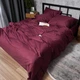 Комплект постільної білизни Moon&Star Satin Stripe Burgundy Luxe Полуторний Євро 160х220наволочки 2х70х70 (MS-820012937) - зображення 4