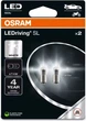 Zestaw żarówek samochodowych OSRAM LEDriving SL T4W 2 szt. (3893DWP-2BL) - obraz 1