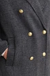 Жіноче сіре вовняне картате пальто CHECKED HANDSTITCHED COAT Gant L 4751150 - изображение 5