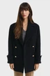 Жіноче чорне вовняне пальто LENGTH Gant M 4700390 - изображение 4