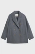 Жіноче сіре вовняне пальто HANDSTITCHED Gant L 4700383 - изображение 7