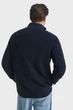 Чоловіча темно-синя кофта COTTON MERINO RIBBED HALF ZIP Gant M 8050265 - изображение 3