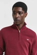 Чоловіча бордова кофта CASUAL COTTON HALF ZIP Gant XL 8030170 - изображение 4