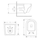 Унитаз подвесной Qtap Jay Ultra Quiet 485х360х320 мм, Matt Black, сиденьем Slim Duroplast/ Soft-close/ Quick Relase QT07335177MB - изображение 2