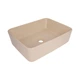 Раковина накладная Qtap Tern 480x370x135 мм, Beige, прямоугольная, с донным клапаном QT17116069SB - изображение 1