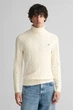 Чоловічий білий гольф COTTON CABLE TURTLE NECK Gant XL 8050607 - изображение 1