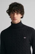 Чоловічий чорний гольф COTTON CABLE TURTLE NECK Gant S 8050607 - изображение 4