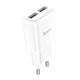 / Сетевое зарядное устройство HOCO C88A Star round dual port charger White new - изображение 1