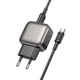 Зарядний пристрій з кабелем 2xUSB/Type-C 1 м BOROFONE BAS51A Absolute 12 W 5 V 2.4 А чорний - зображення 4