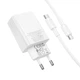 Зарядний пристрій з кабелем USB+Type-C/Type-C 1 м BOROFONE BAS76A Source 30 W білий - зображення 2
