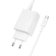 Зарядний пристрій з кабелем USB+Type-C/Type-C 1 м BOROFONE BAS76A Source 30 W білий - зображення 3