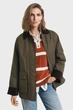 Жіноча темно-зелена вощана куртка WAXED COTTON BARN Gant L 4700382 - изображение 1