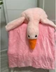 Мягкая игрушка-подушка Гусь 90 см с пледом 105×190 см, Гусь-обнимусь розовый 3в1 - изображение 7