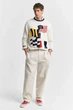 Чоловічий білий светр FLAG INTARSIA COTTON C-NECK Gant XL 8040220 - изображение 2