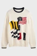 Чоловічий білий светр FLAG INTARSIA COTTON C-NECK Gant L 8040220 - изображение 5