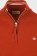 Чоловічий червоний вовняний джемпер SUPERFINE Gant S 87213 - изображение 5