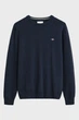 Чоловічий темно-синій вовняний джемпер SUPERFINE LAMBSWOOL C-NECK Gant L 87211 - изображение 5