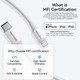 Кабель USB 2.0 Type-C M-Lightning M, 1.0 м, PD 27W, PVC, білий Vention - зображення 4